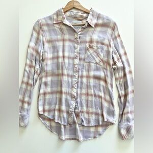 Rails Hunter Lavender Cream Rose Button Up Short Size Small